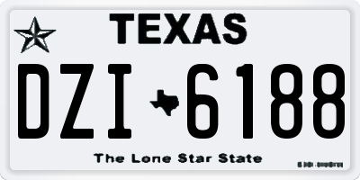 TX license plate DZI6188