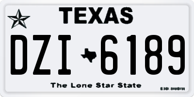 TX license plate DZI6189