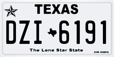 TX license plate DZI6191
