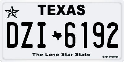 TX license plate DZI6192