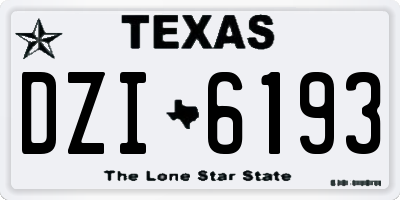 TX license plate DZI6193