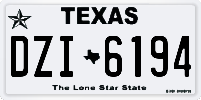 TX license plate DZI6194