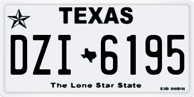 TX license plate DZI6195