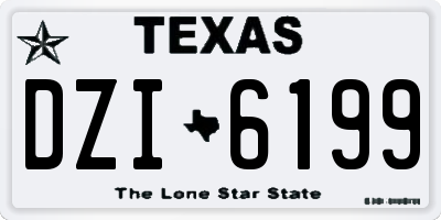 TX license plate DZI6199