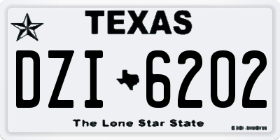 TX license plate DZI6202