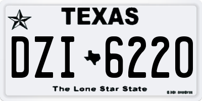 TX license plate DZI6220