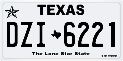 TX license plate DZI6221