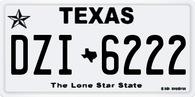 TX license plate DZI6222