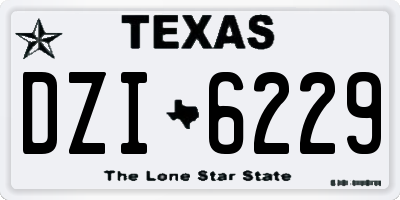 TX license plate DZI6229