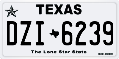 TX license plate DZI6239