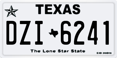 TX license plate DZI6241