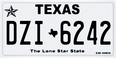 TX license plate DZI6242