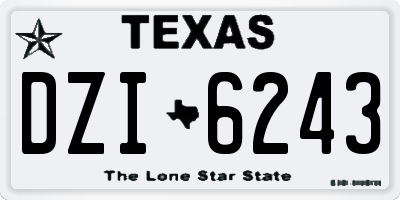 TX license plate DZI6243