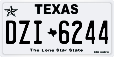 TX license plate DZI6244