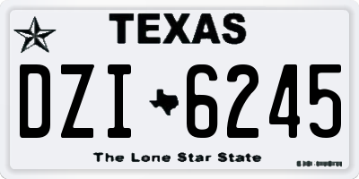 TX license plate DZI6245