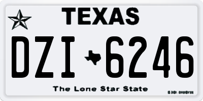 TX license plate DZI6246