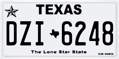TX license plate DZI6248