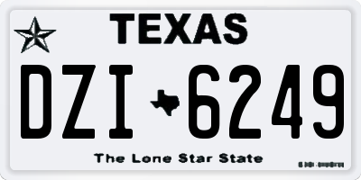 TX license plate DZI6249