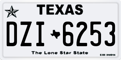 TX license plate DZI6253