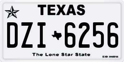 TX license plate DZI6256