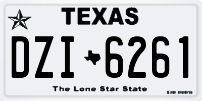 TX license plate DZI6261