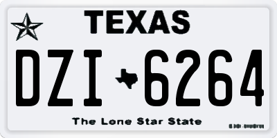 TX license plate DZI6264