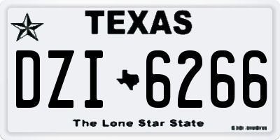 TX license plate DZI6266