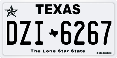 TX license plate DZI6267