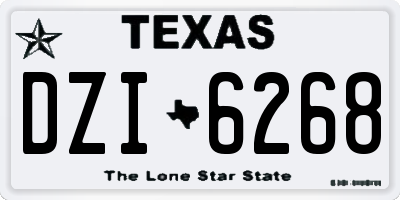 TX license plate DZI6268