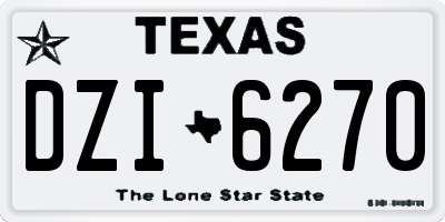 TX license plate DZI6270