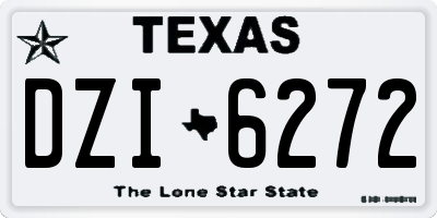 TX license plate DZI6272