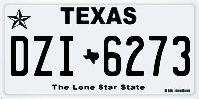 TX license plate DZI6273