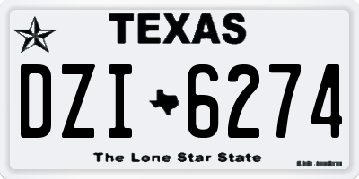 TX license plate DZI6274