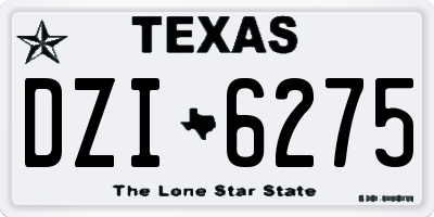 TX license plate DZI6275