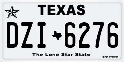 TX license plate DZI6276