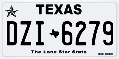 TX license plate DZI6279