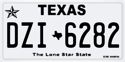TX license plate DZI6282
