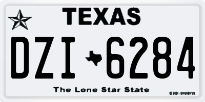 TX license plate DZI6284