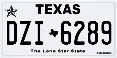 TX license plate DZI6289