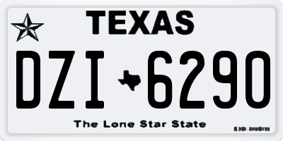 TX license plate DZI6290