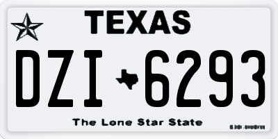 TX license plate DZI6293