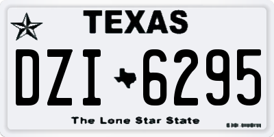 TX license plate DZI6295