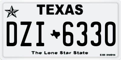 TX license plate DZI6330