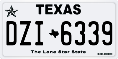 TX license plate DZI6339