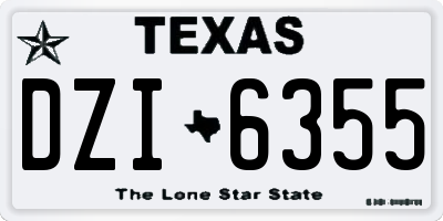 TX license plate DZI6355