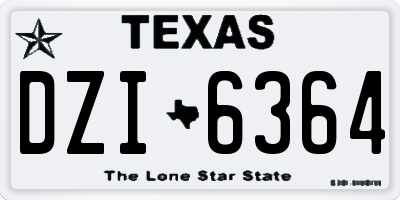 TX license plate DZI6364
