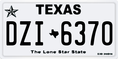 TX license plate DZI6370