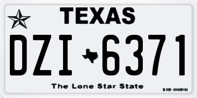 TX license plate DZI6371