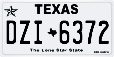 TX license plate DZI6372