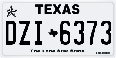 TX license plate DZI6373